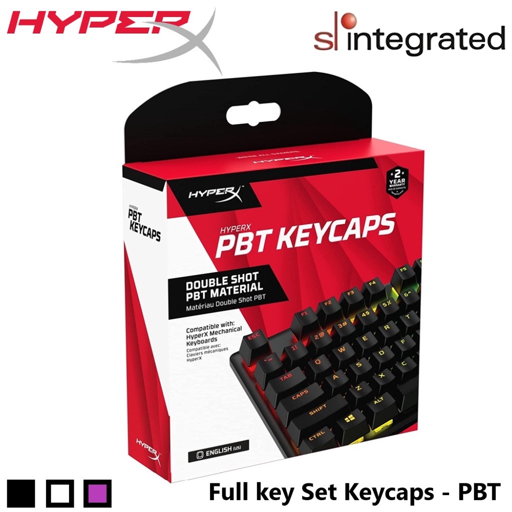 HYPERX PBT Full Keycap Set (us)(Black,White,Pink)|PBT Pudding Keycap ...