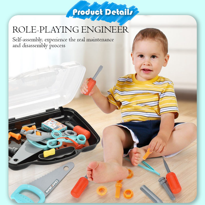 [Little B House] Toolbox Toys Pretend Play Set Toy Simulation Repair ...