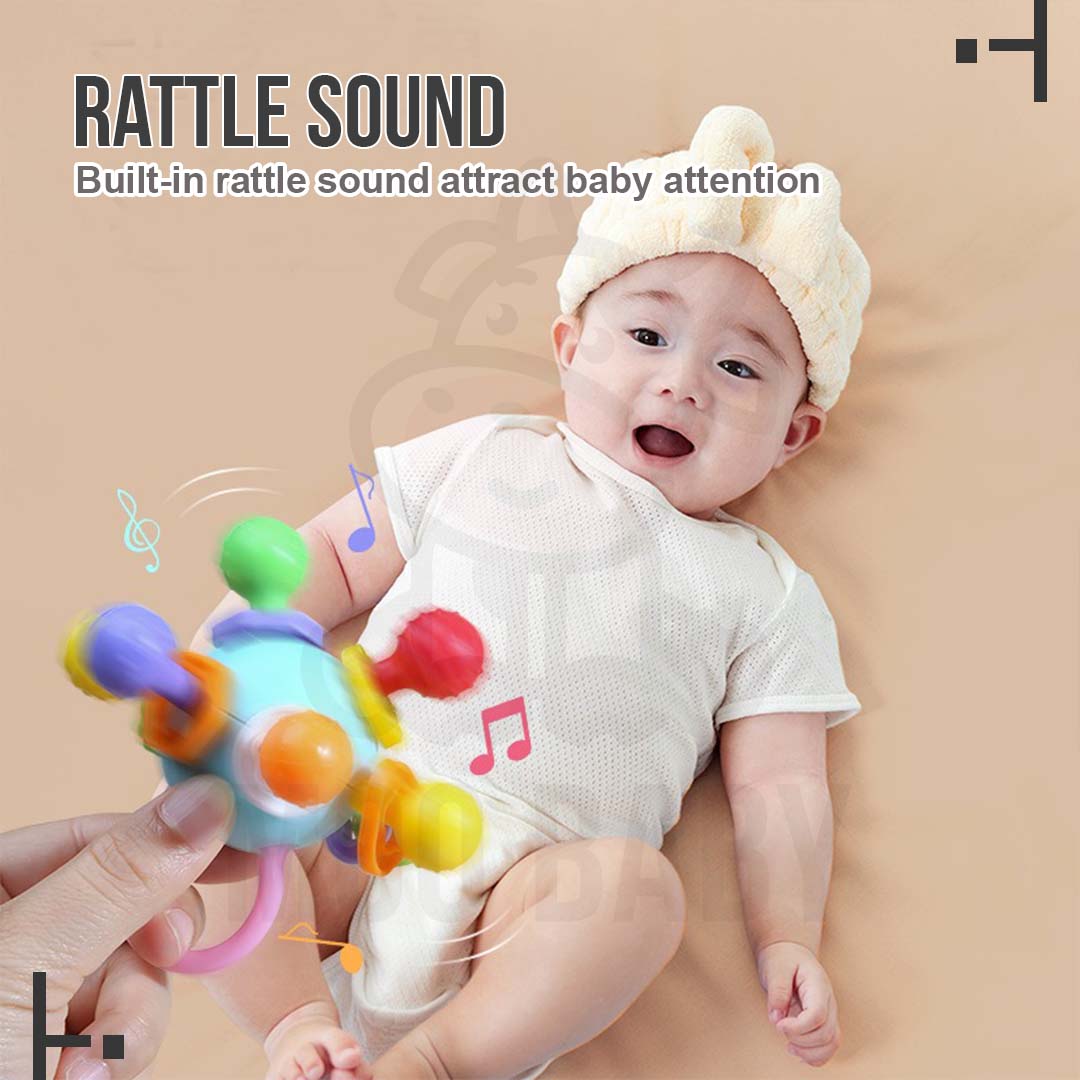 ⭐Moo Baby Mainan Baby 1 Tahun Toys Manhattan Round Ball Baby Teether ...