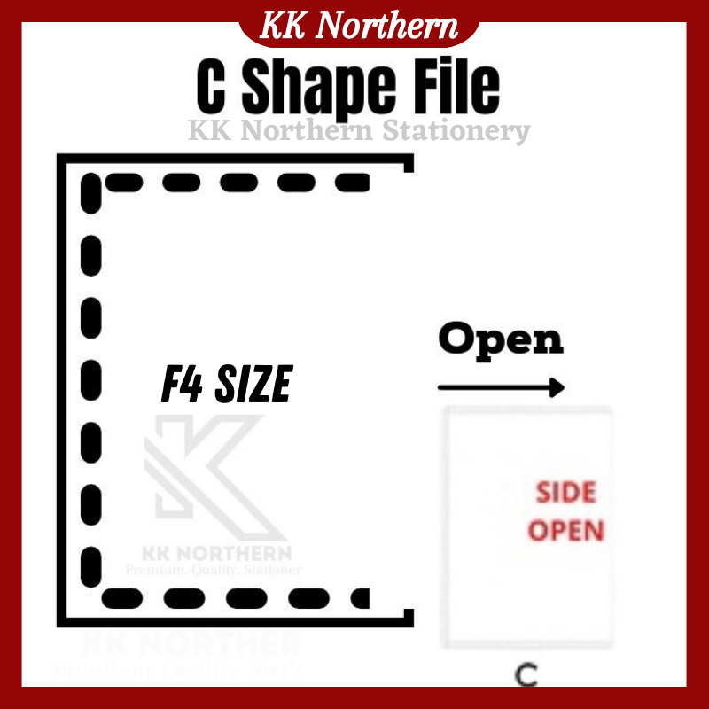 Bundle 24pcs File L U C shape A4 PVC Clear File Folder Transparent ...