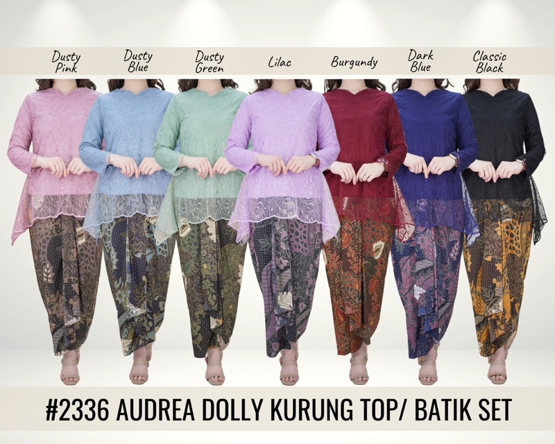AUDREA DOLLY KURUNG TULLE ORGANZA BATIK PARIO SET BAJU RAYA 2025 READY ...