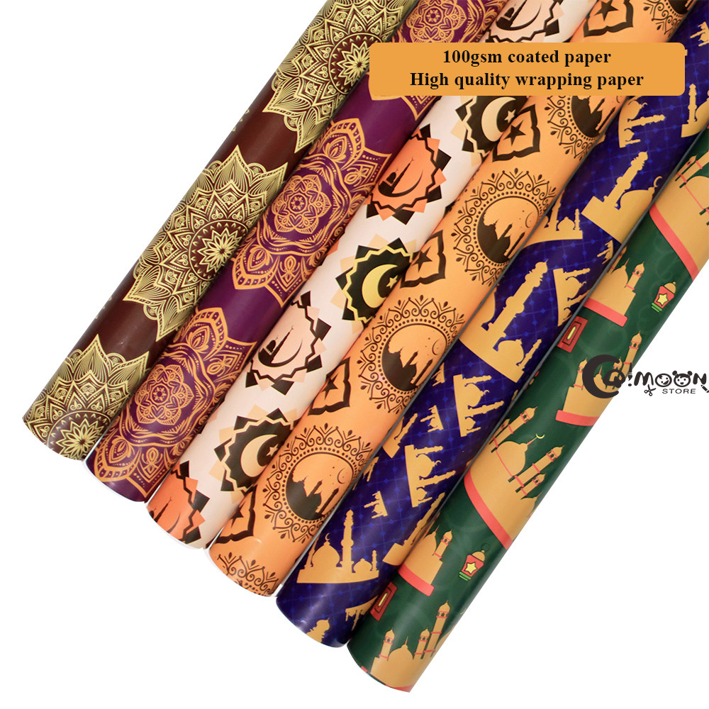 Q.Moon 100gsm Traditional Motif Premium Gift Wrapping Paper Haji Raya ...