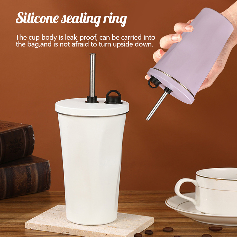 600ML Thermos Flask Tumbler Cup 304 Stainless Steel Vacuum Cool Ice Cup ...