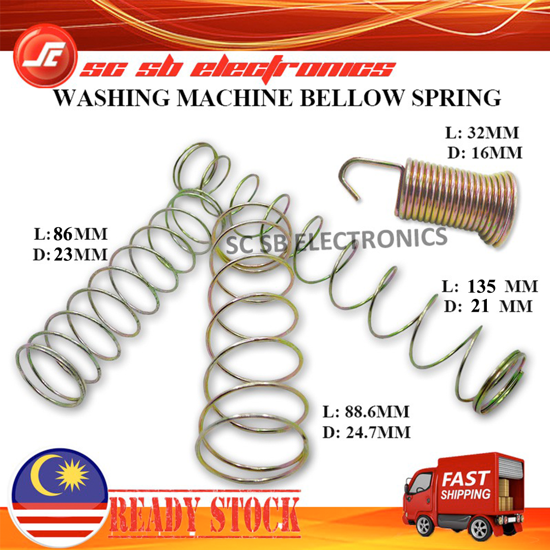 WASHING MACHINE BELLOW SPRING - 86MM / 88.6MM / 135MM / 106MM / BL32 ...