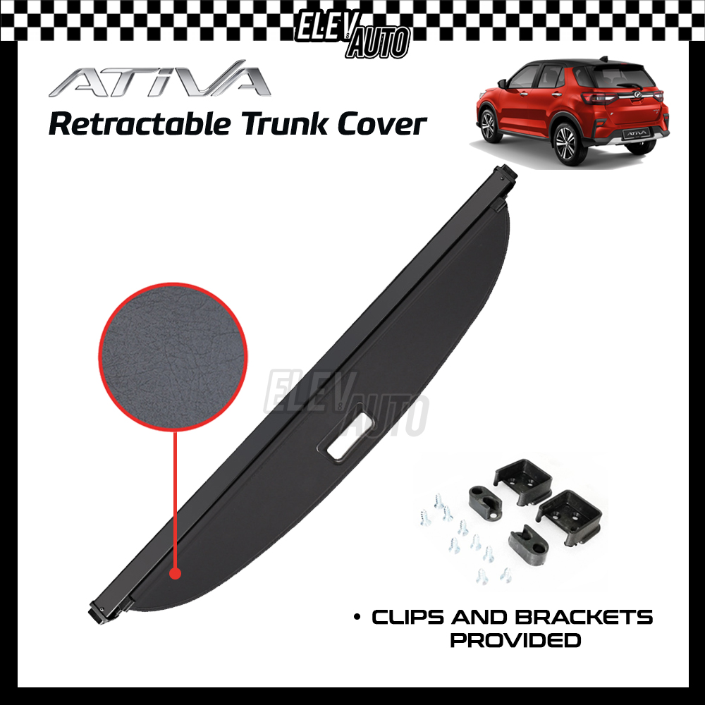 Perodua Ativa Leather Retractable Trunk Cover Rear Cargo Boot Shade ...
