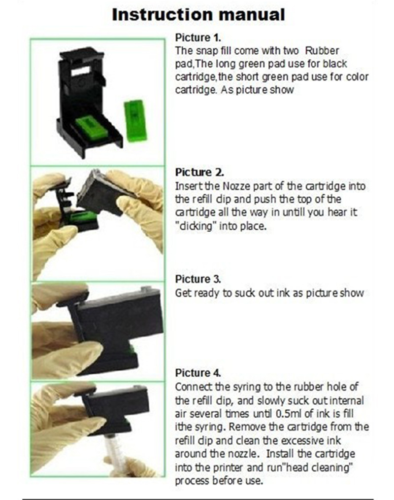 hp refill tool Ink Cartridge Clamp Absorption Clip Pumping Suction tool ...