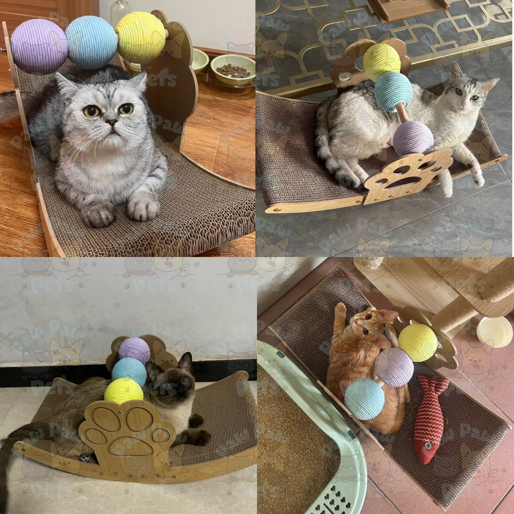 Rocking Boat Cat Scratcher Board Cat Scratching Board Cat Toys | Papan ...