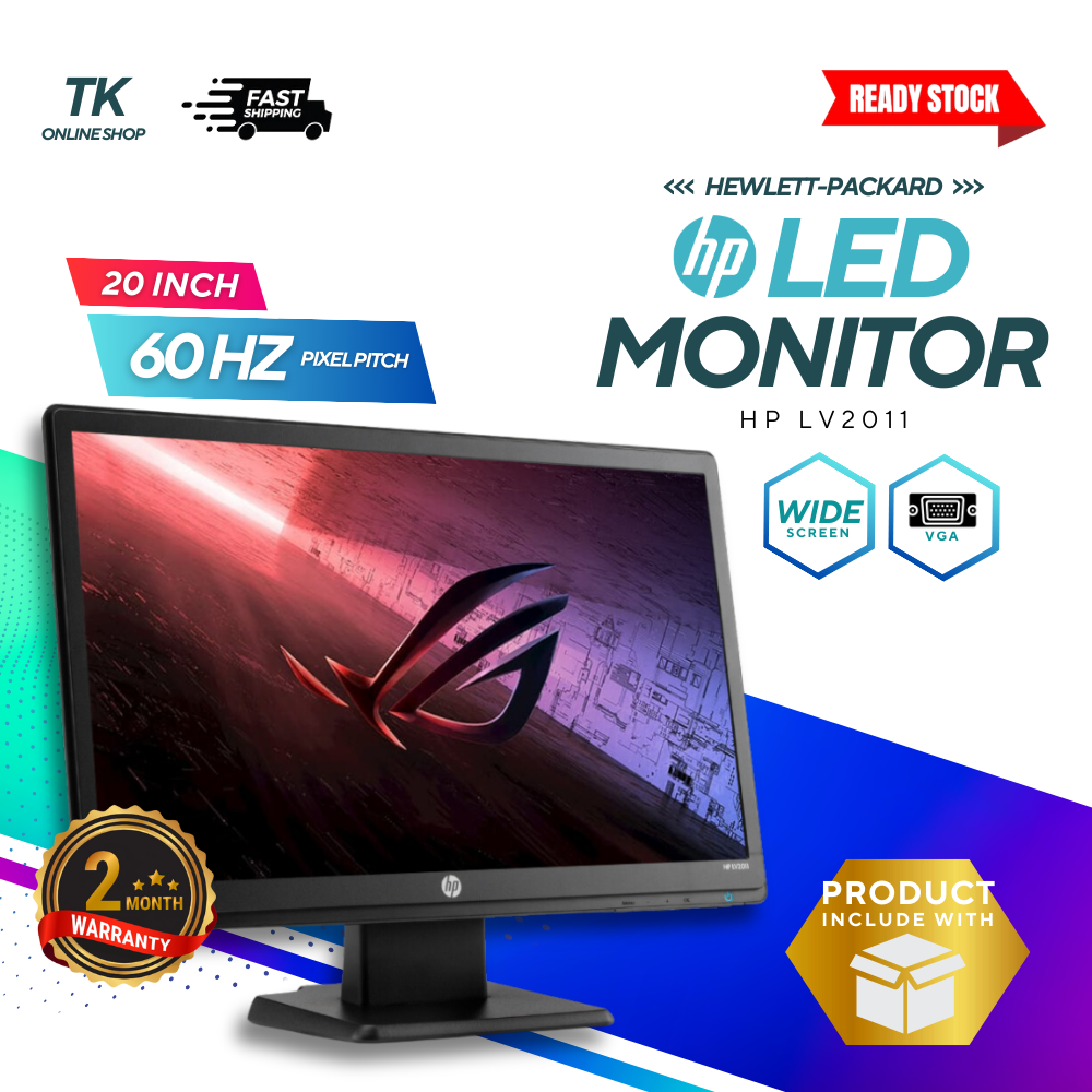 Monitor HP LV2011 LED 20-inch Widescreen Resolution 1600 × 900 used ...
