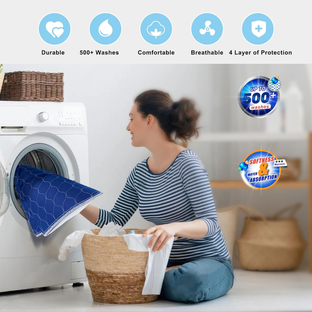 Aidapt Washable Rustle Free Single Bed Sheet Mattress Protector For Incontinence And Leak Protection With Absorbent Non Sweat Comfortable Terry Cotton - View #8