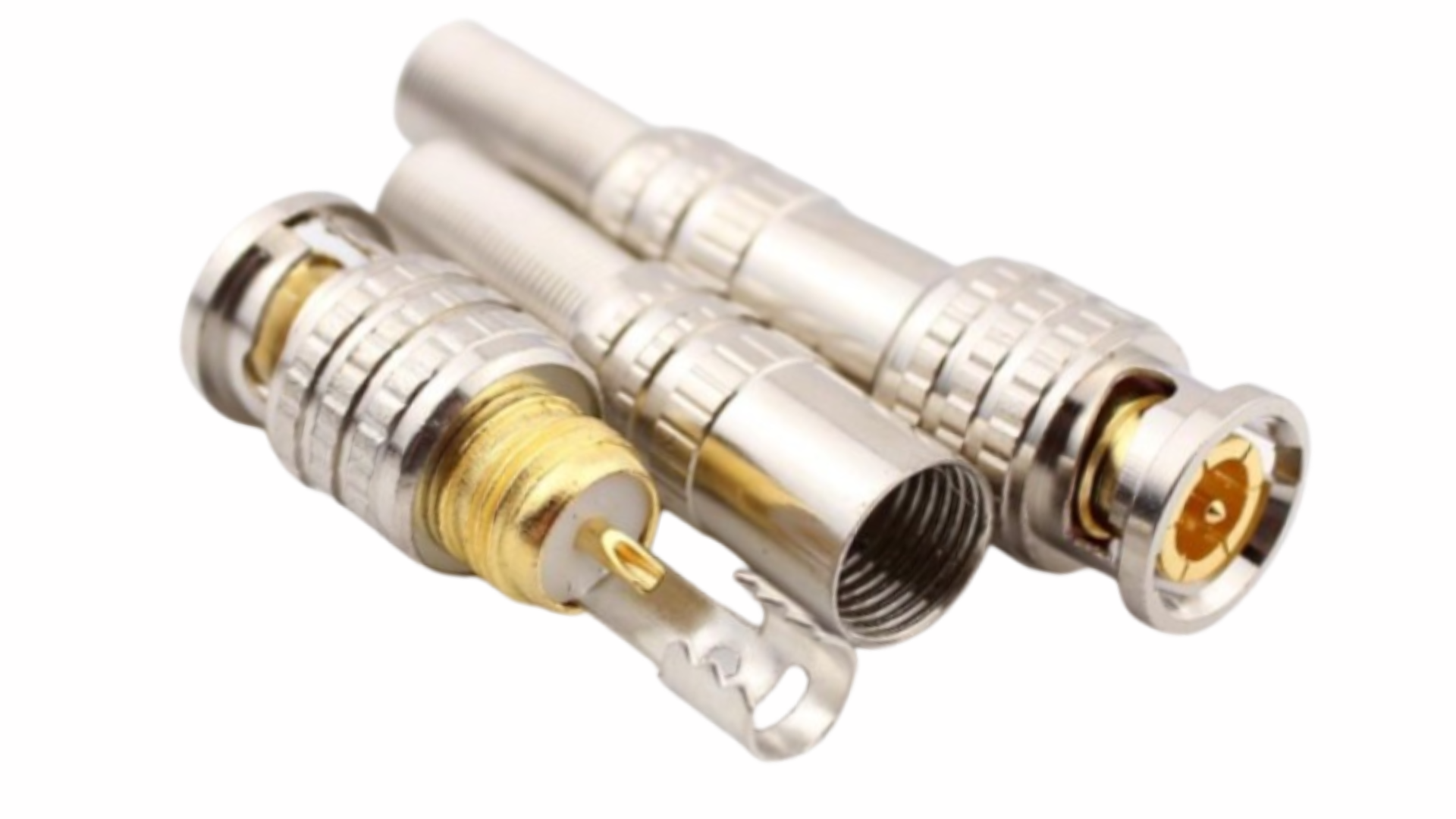 RG59 BNC Connector Spring Male Screw On Type for CCTV use DIY Easy to ...