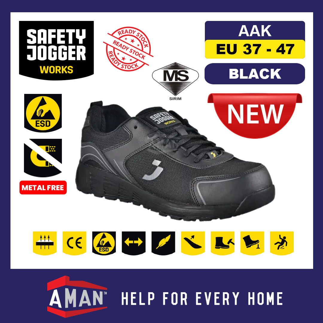 SAFETY JOGGER AAK S1P Low ESD Safety Shoes Composite Toecap Lightweight ...