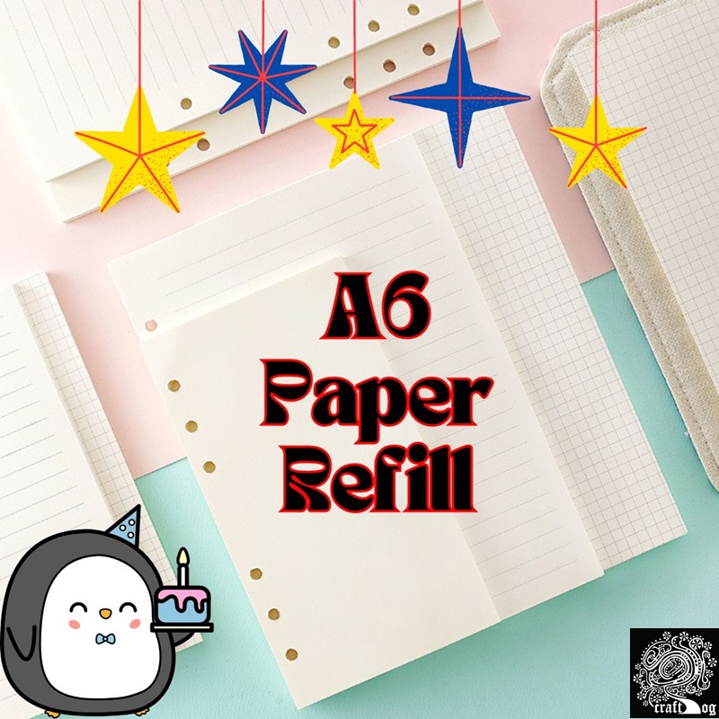 A6 Refill Paper 6 Holes Binder Notebook Planner 2026 Inserts Loose Leaf ...