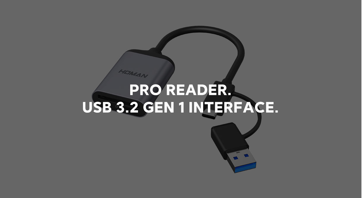 HOMAN UHS-II SD READER CAR READER WITH USB 3.2 GEN 1 INTERFACE, PRO ...