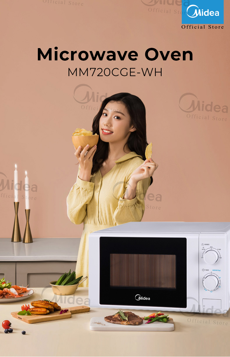 Midea MM720CGE-WH 20L Microwave Oven With Defrost Function | Shopee ...