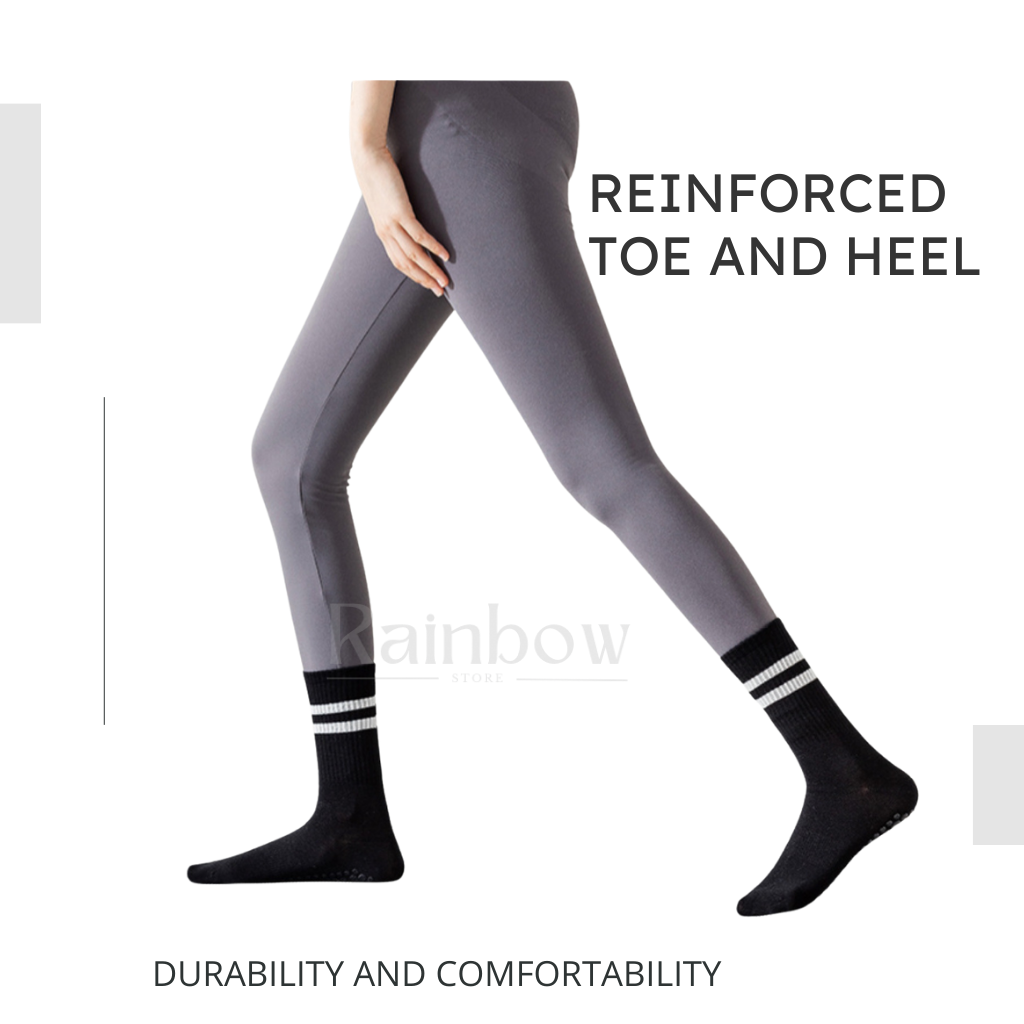 Elastic Yoga Socks Anti Slip Zumba Pilates Running Cotton Socks ...