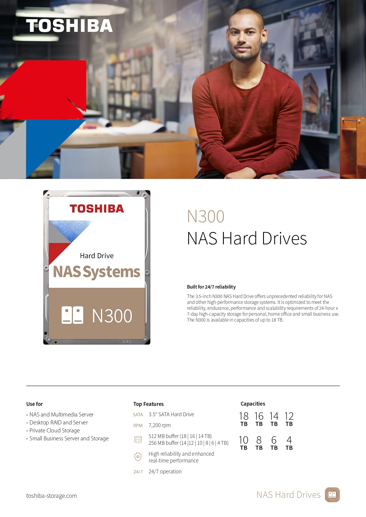 TOSHIBA INT HDD N300 NAS 3.5
