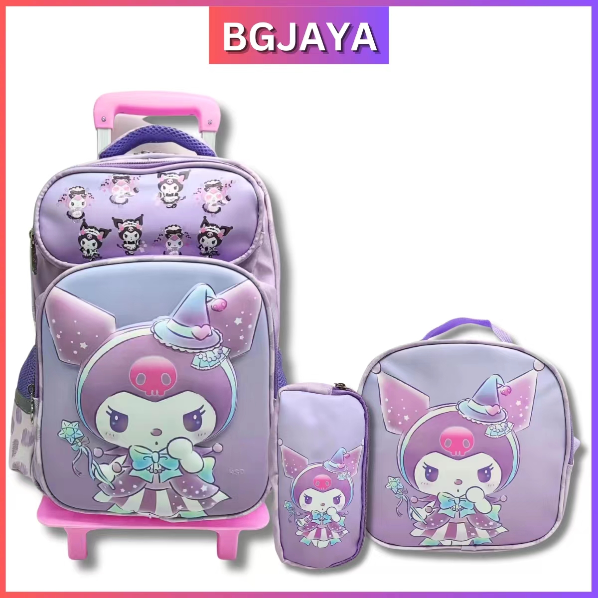 42cm 3 in 1 3D Cartoon School Backpack Kids Waterproof Bagpack Trolley ...