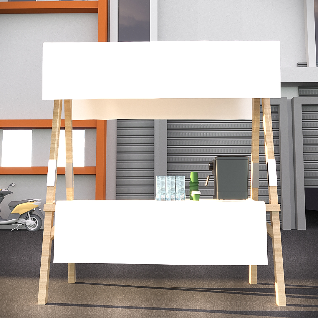 Solid wood celebrity booth display rack folding table market night ...
