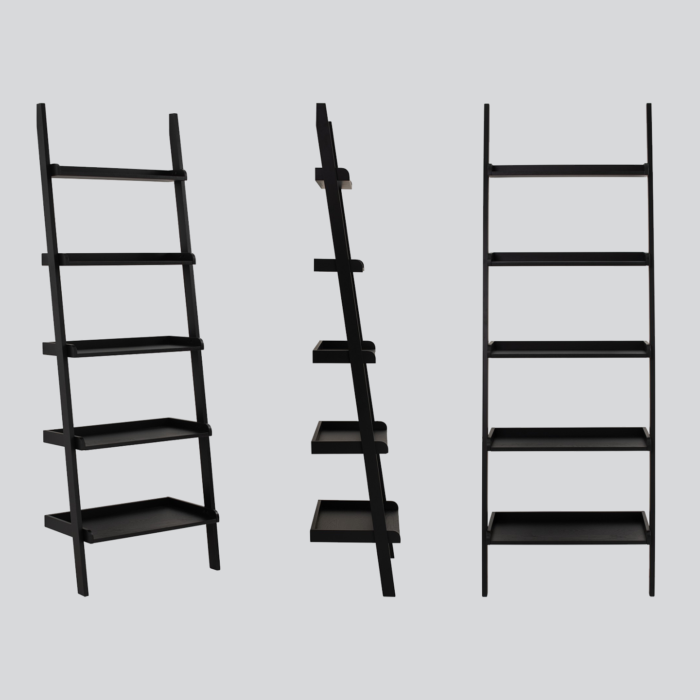 HOMATRIX Ladder Rack Display Leaning Shelf Bookcase Wooden Rak Buku ...