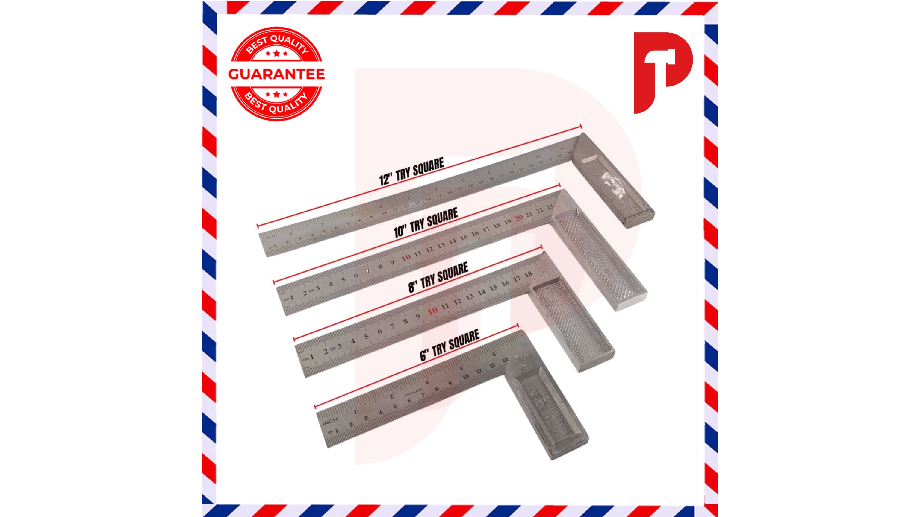 TRY SQUARE 🔥 Ready Stocks 🔥 STEEL CARPENTER SQUARE SCALE RULER TOOL ...