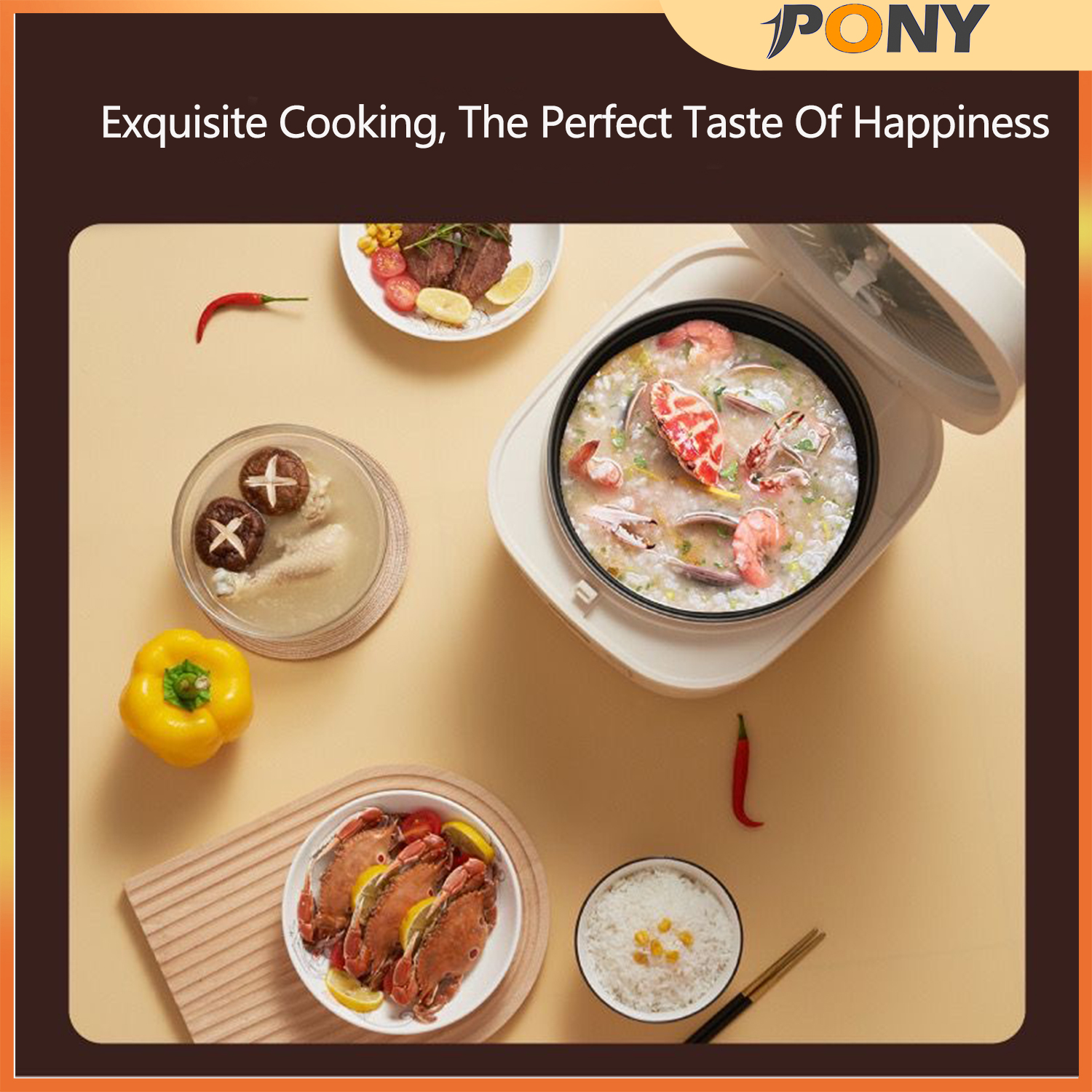 Pony 5L Electric Multifunction Non-Stick Micro sugar Rice Cooker Keep ...