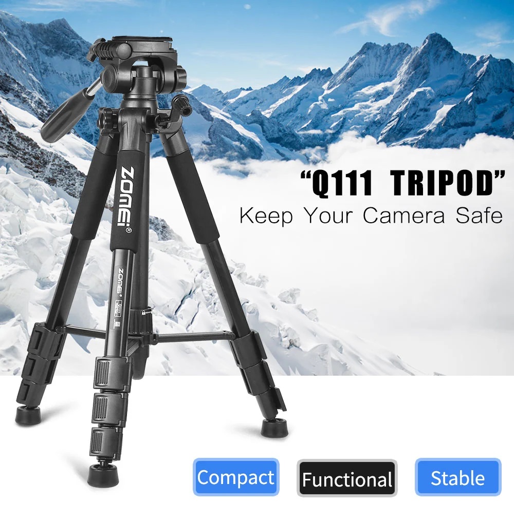 Zomei Q111 Profesional Lightweight High Quality Aluminium Tripod Stand ...