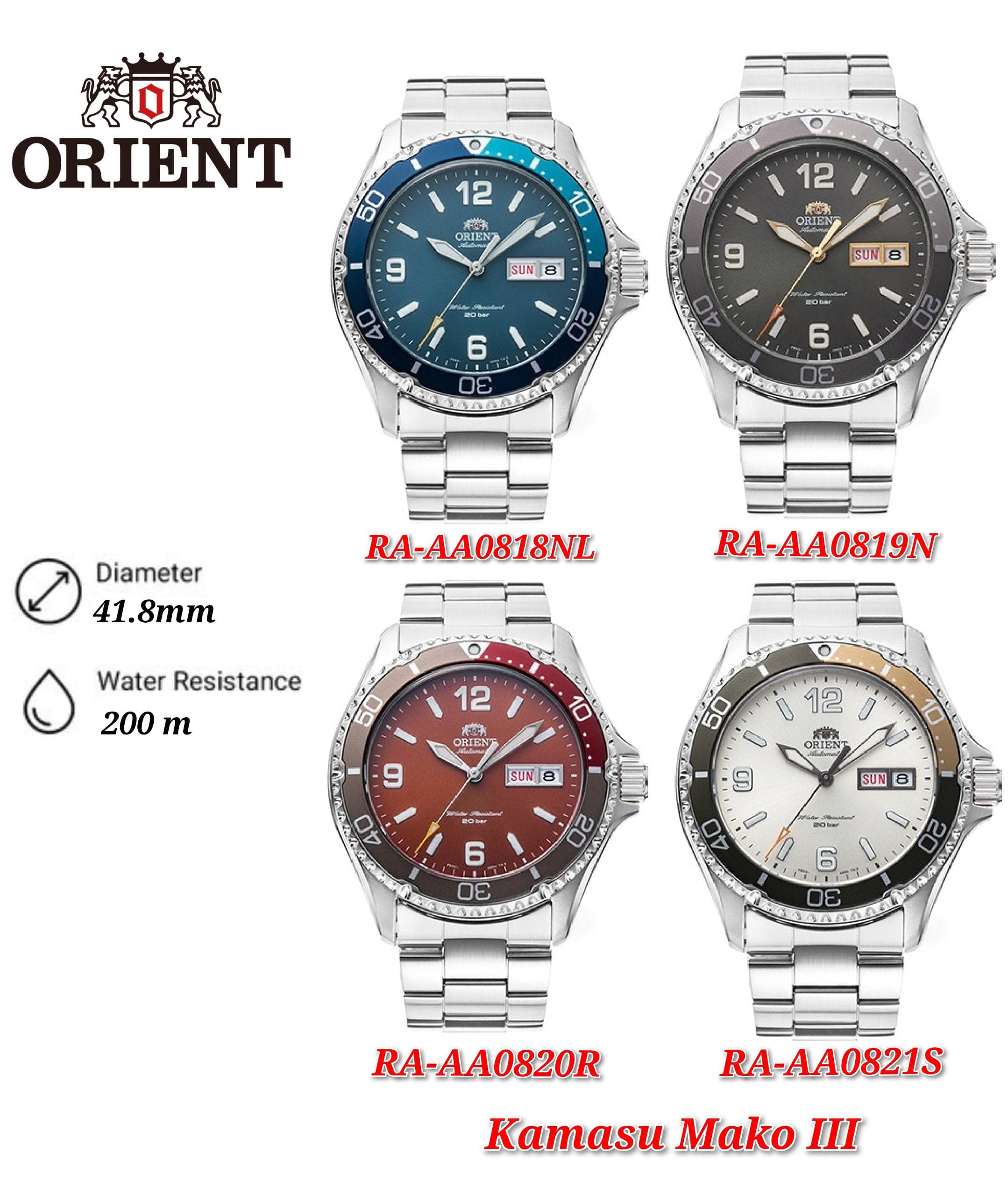 Calibre F6922 Orient F6922 Automatic Jam Tangan Orient Mako Ii