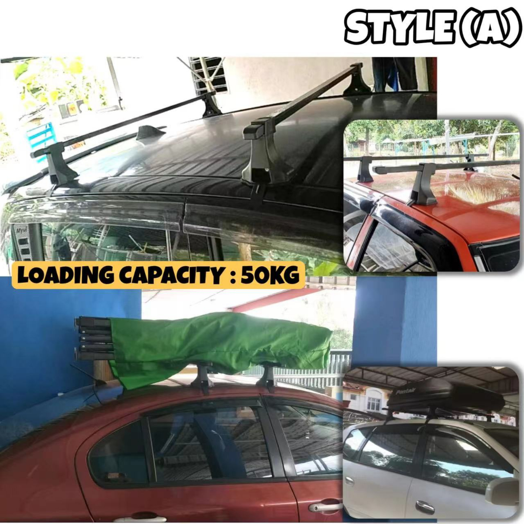 PERODUA KEMBARA Car Roof Top Cargo Carrier Rack Luggage Rail Bar Rak ...