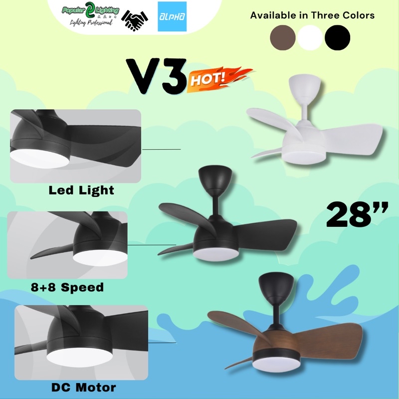 Alpha VANNUS V3 DC Ceiling Fan 28 40 46 52 Inch LED Fan Remote Control ...