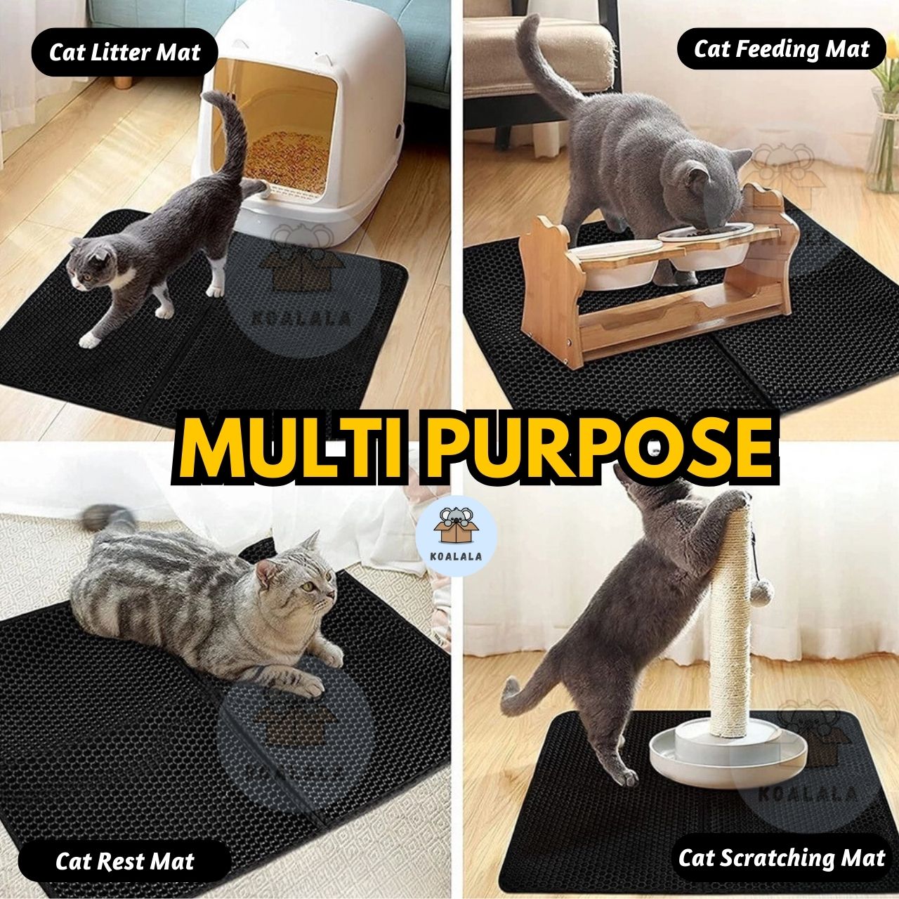 Premium Quality Extra Thick Large Cat Litter Mat Karpet Pasir Kucing ...