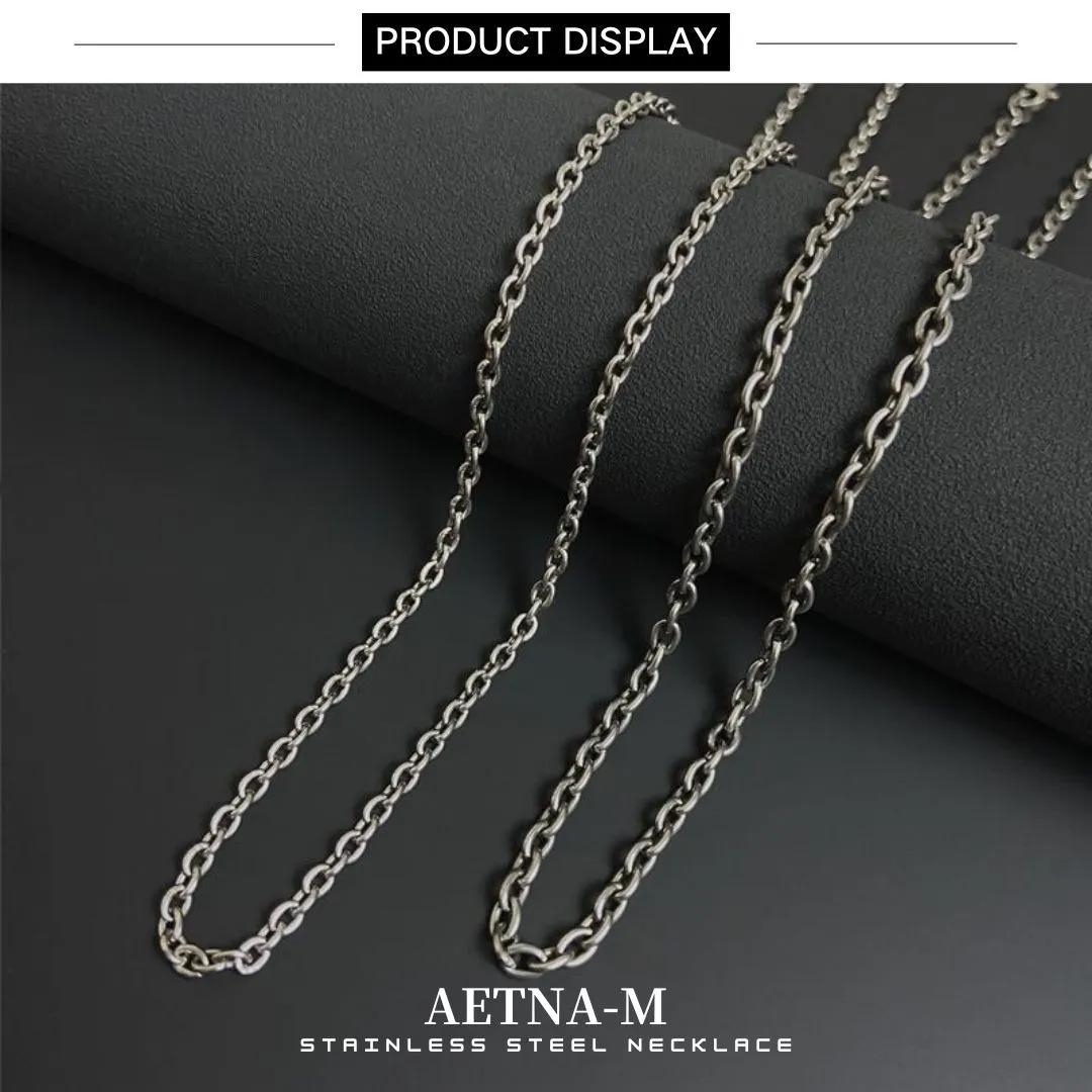 O Type Chain Stainless Steel Necklaces Men Women Kalung Tidak Karat ...