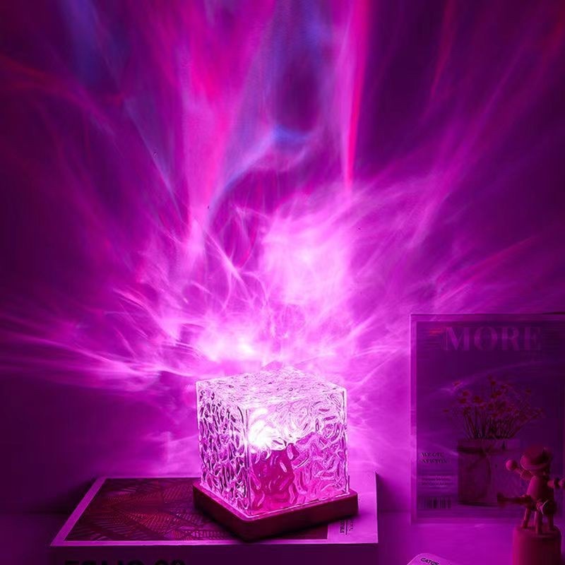 16 Colors RGB Rotating Water Ripple Light Night Light Bedroom Lamp ...