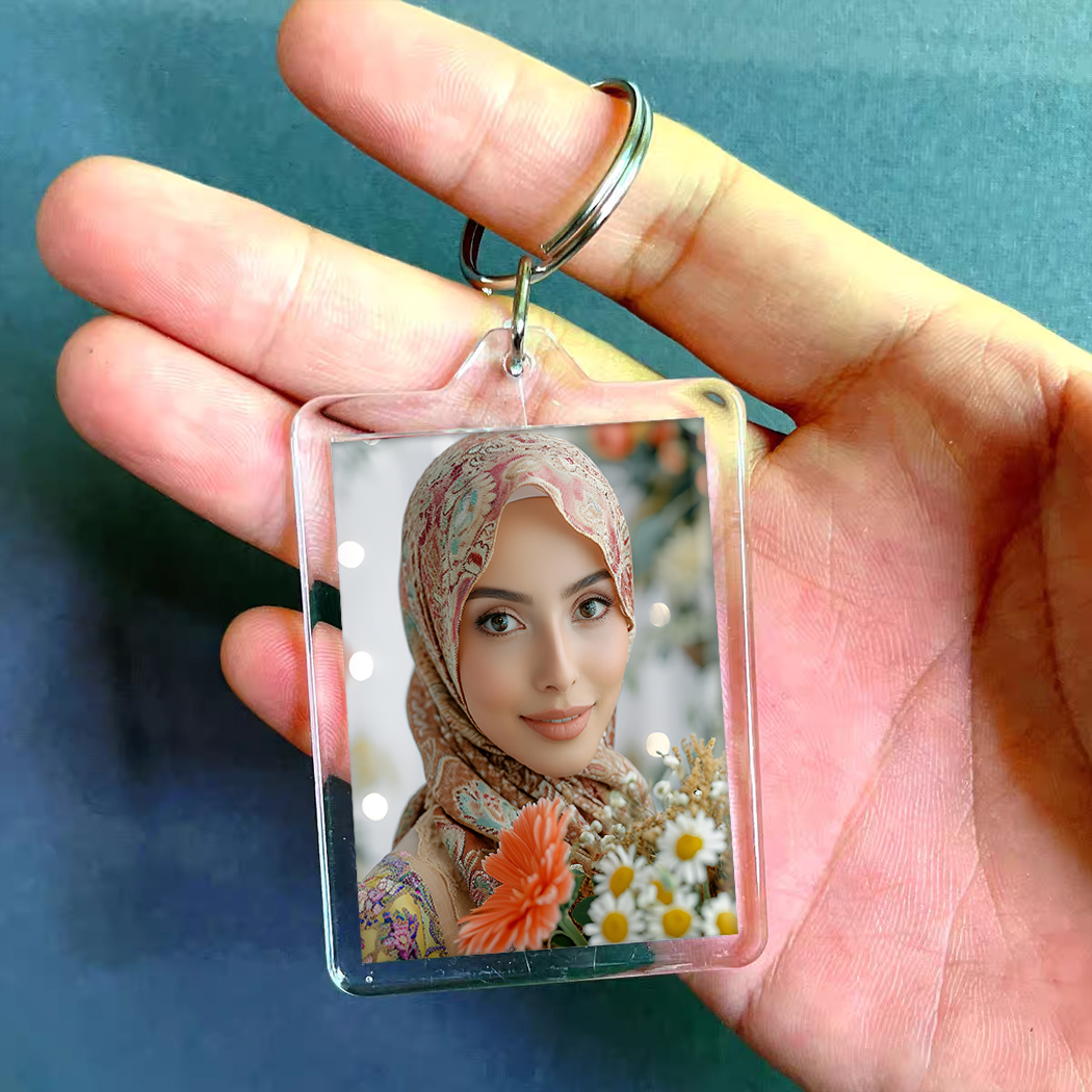 Personalised Photo Keychains | Acrylic Snap-in Photo Keychains ...