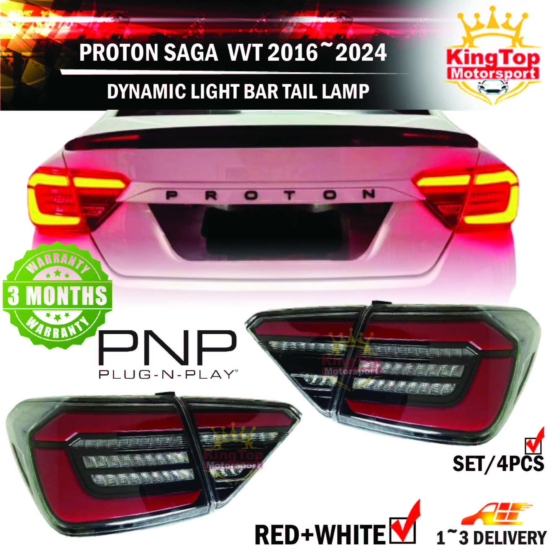 Proton Saga VVT 2016 - 2023 C Design Dynamic Tail Lamp With Signal ...