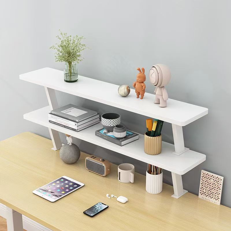 Floating Desktop Bookshelf Clamp On Monitor Riser Elevated Storage Rack ...