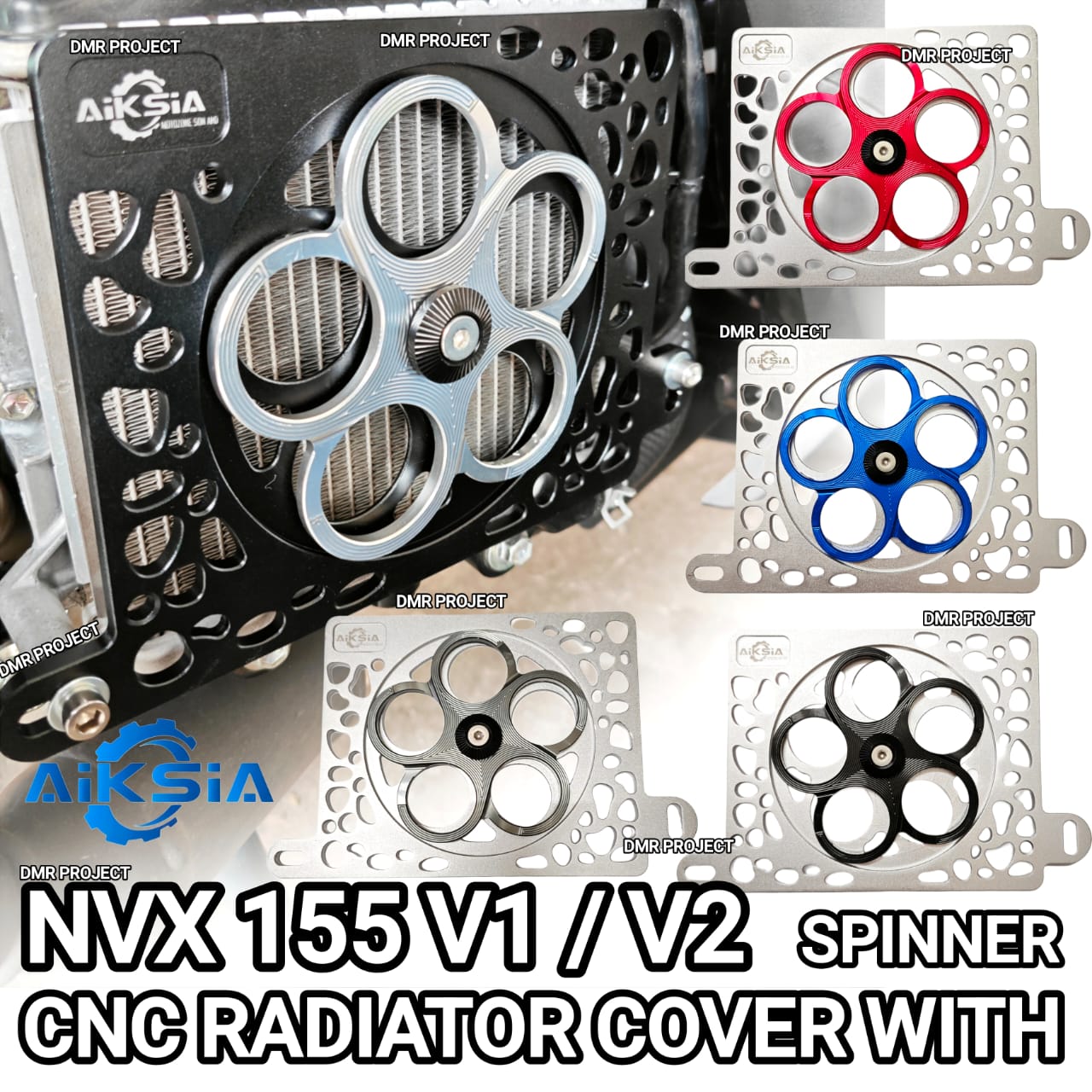 AS NVX155 V1/V2 CNC RADIATOR COVER AIK SIA CNC RADIATOR COVER WITH FAN ...