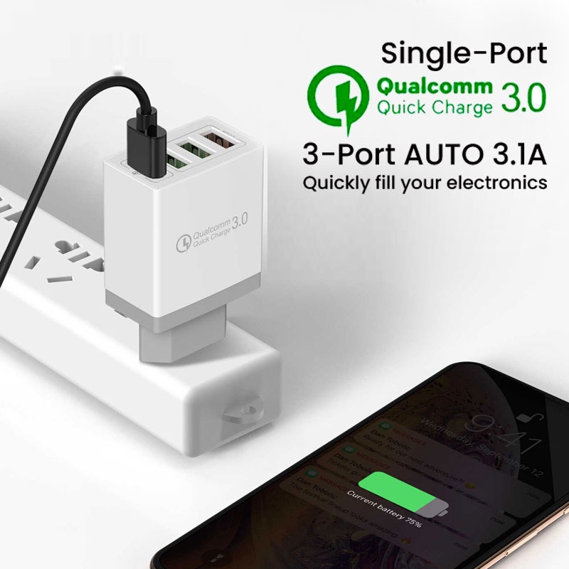 120w Fast Charger 5USB QC3.0 USB + PD Port Fast Charging Adapter ...