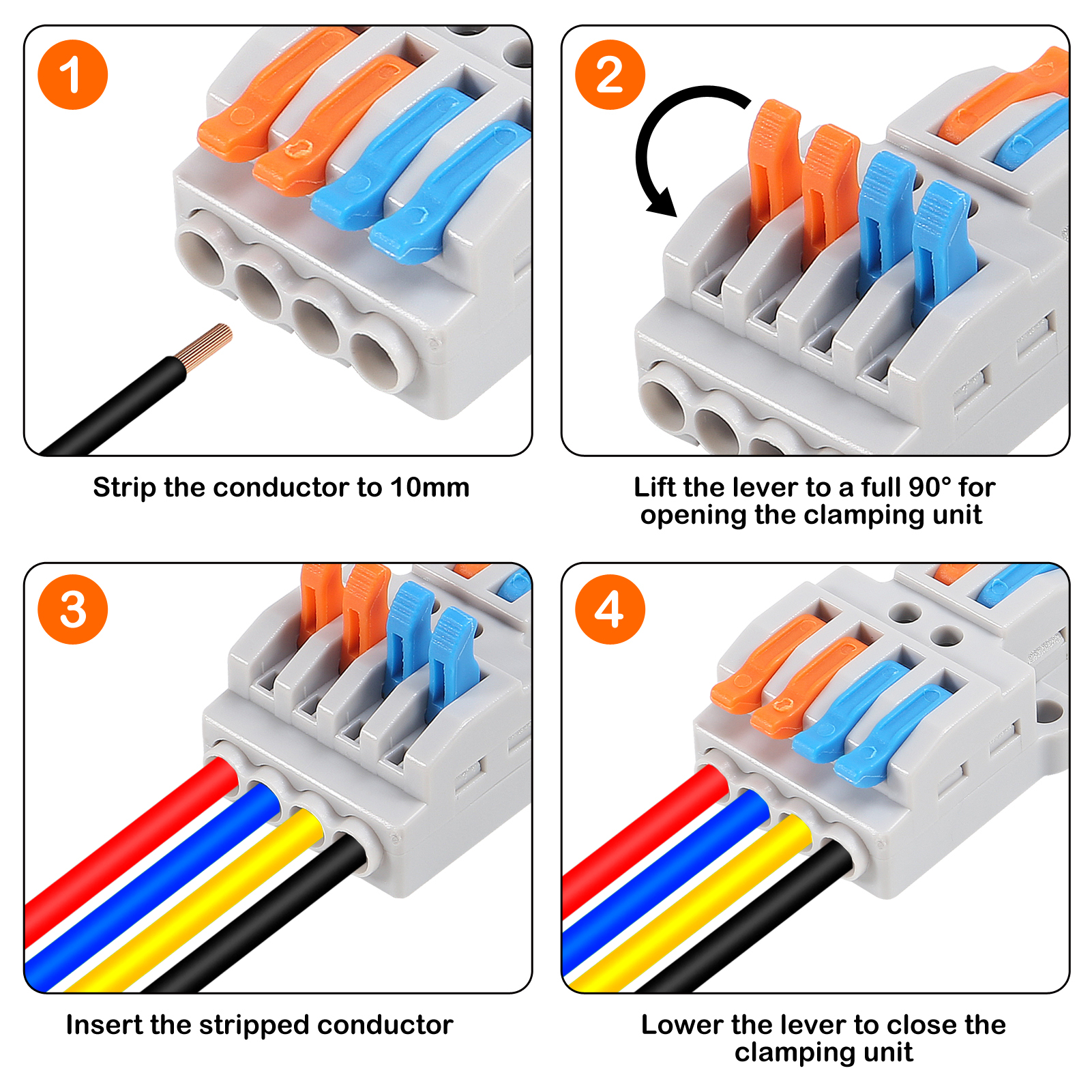 3H 32A Penyambung Wayar Kabel Universal Pantas Terminal Wayar Reusable ...