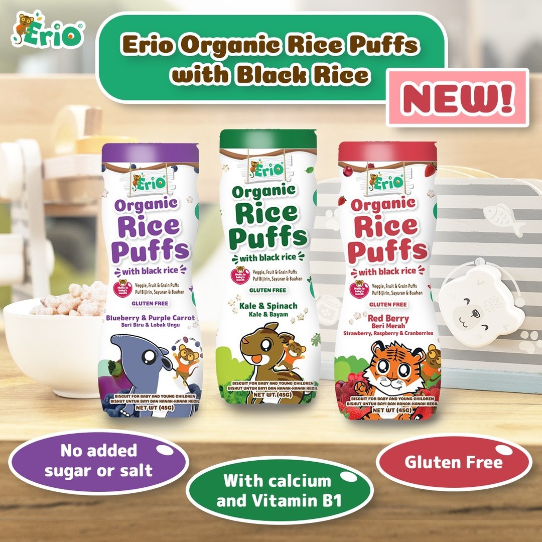 Erio Organic Multigrain Baby Puffs | Halal Baby Food | Baby Snack ...