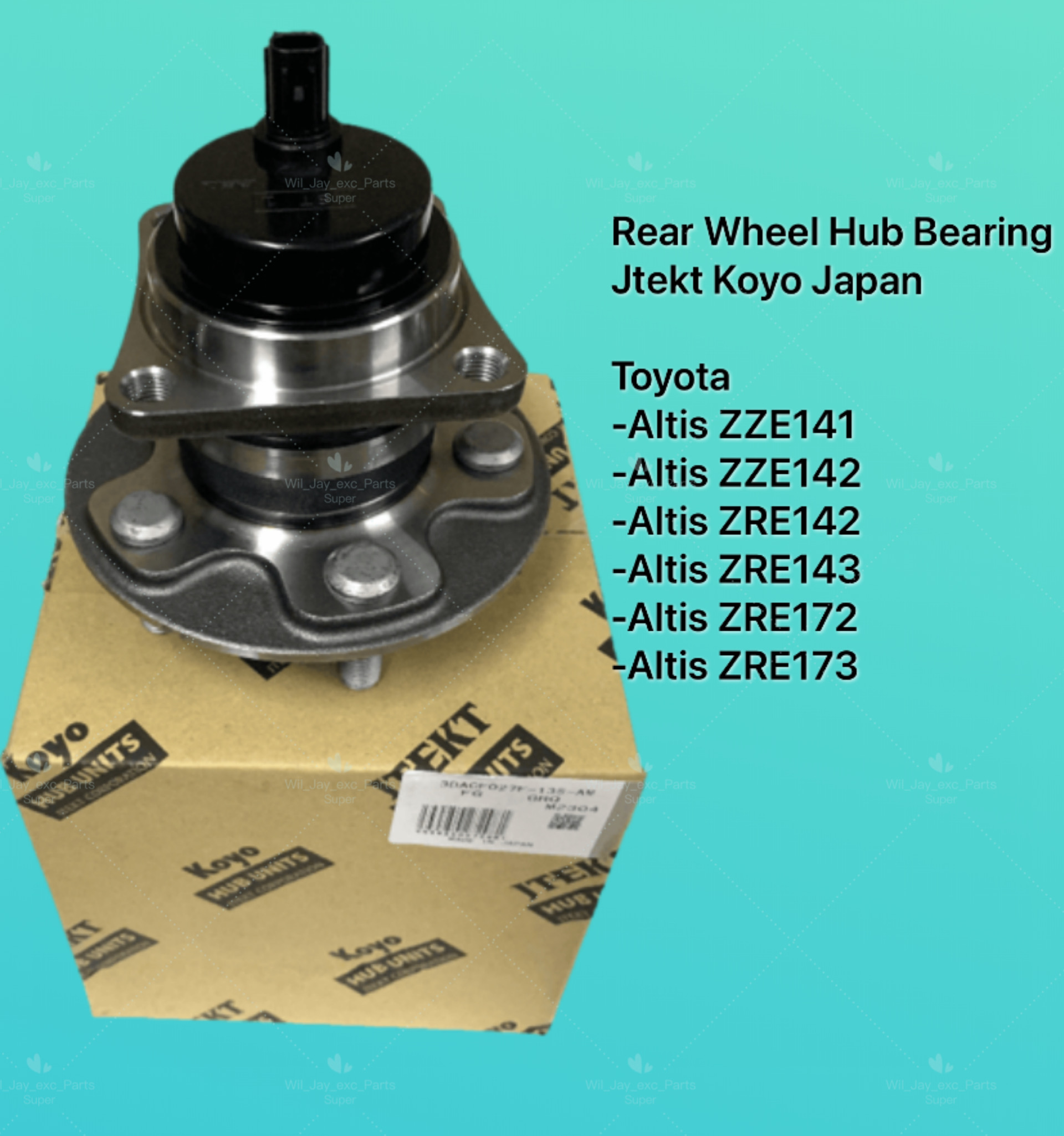 JTEKT KOYO JAPAN TOYOTA ALTIS 3DACF027F-13S REAR WHEEL HUB BEARING ...