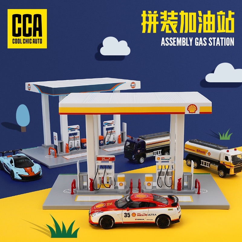 Shell Diorama Set with 2 Kereta Diecast Kereta Model car | Shopee Malaysia