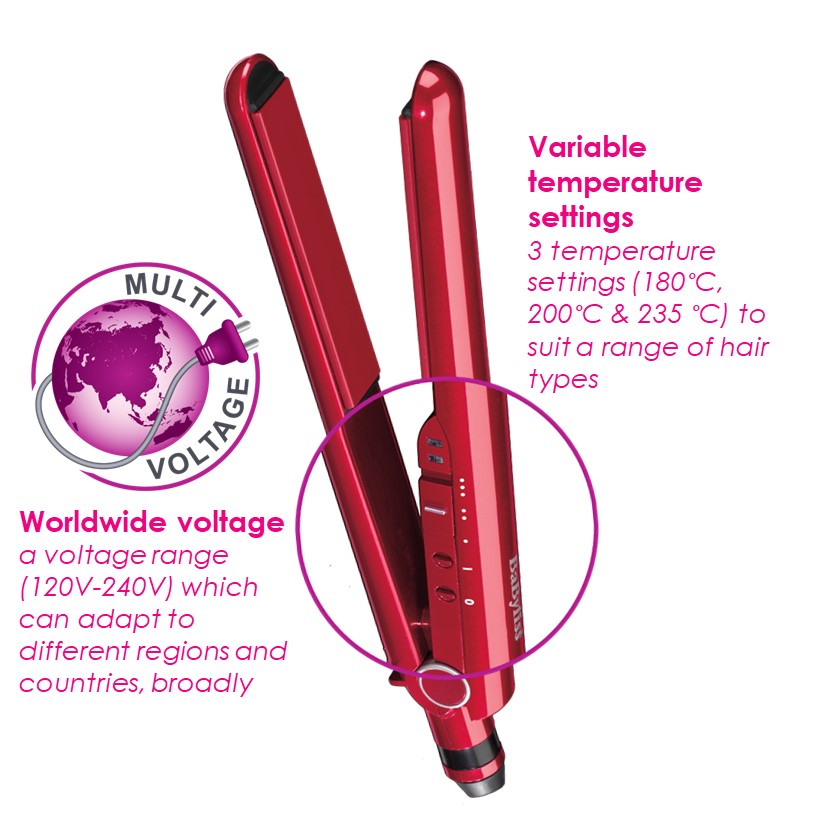 Babyliss 2398bu pro 2024 235 smooth straighteners