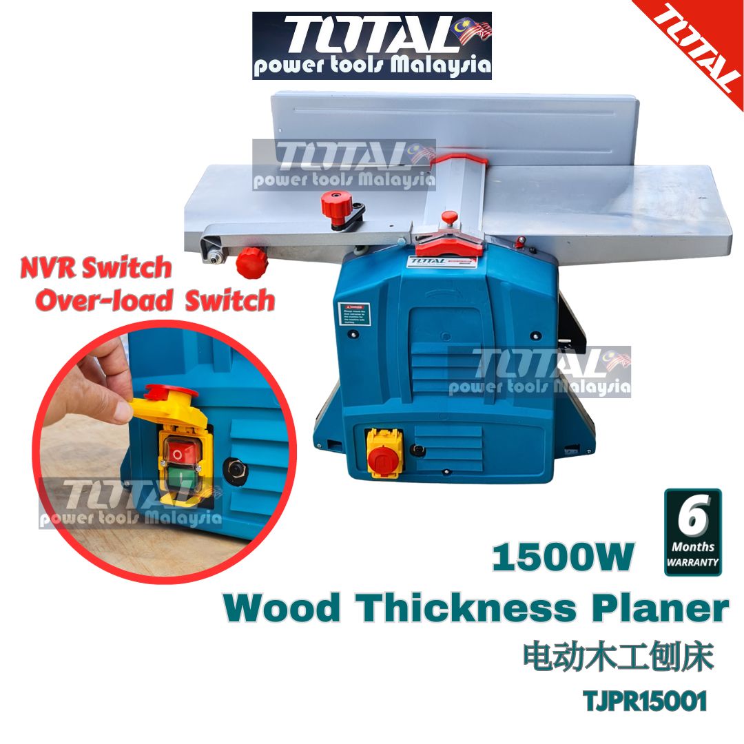 TOTAL Electric 8'' Bench Top 1500W wood thickness planer Jointer/Planer