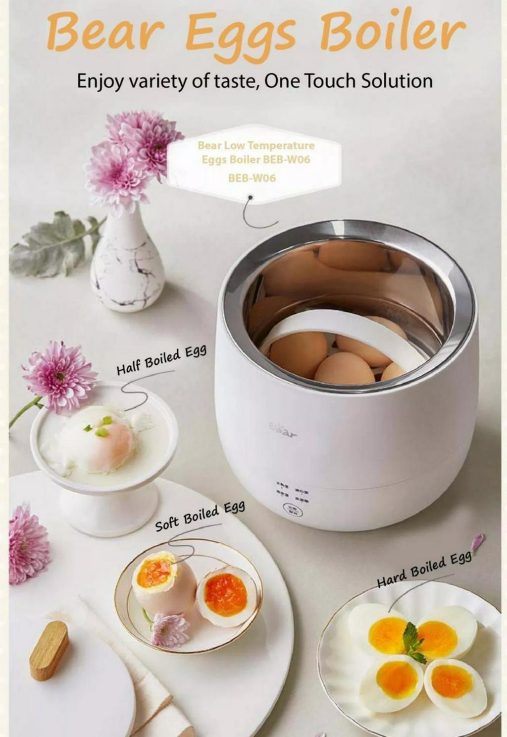 6 Eggs Electric Egg Boiler Egg Custard Steaming Cooker Mini Breakfast  Machine Egg Cookers Portable Steamer Food Warmer 200W