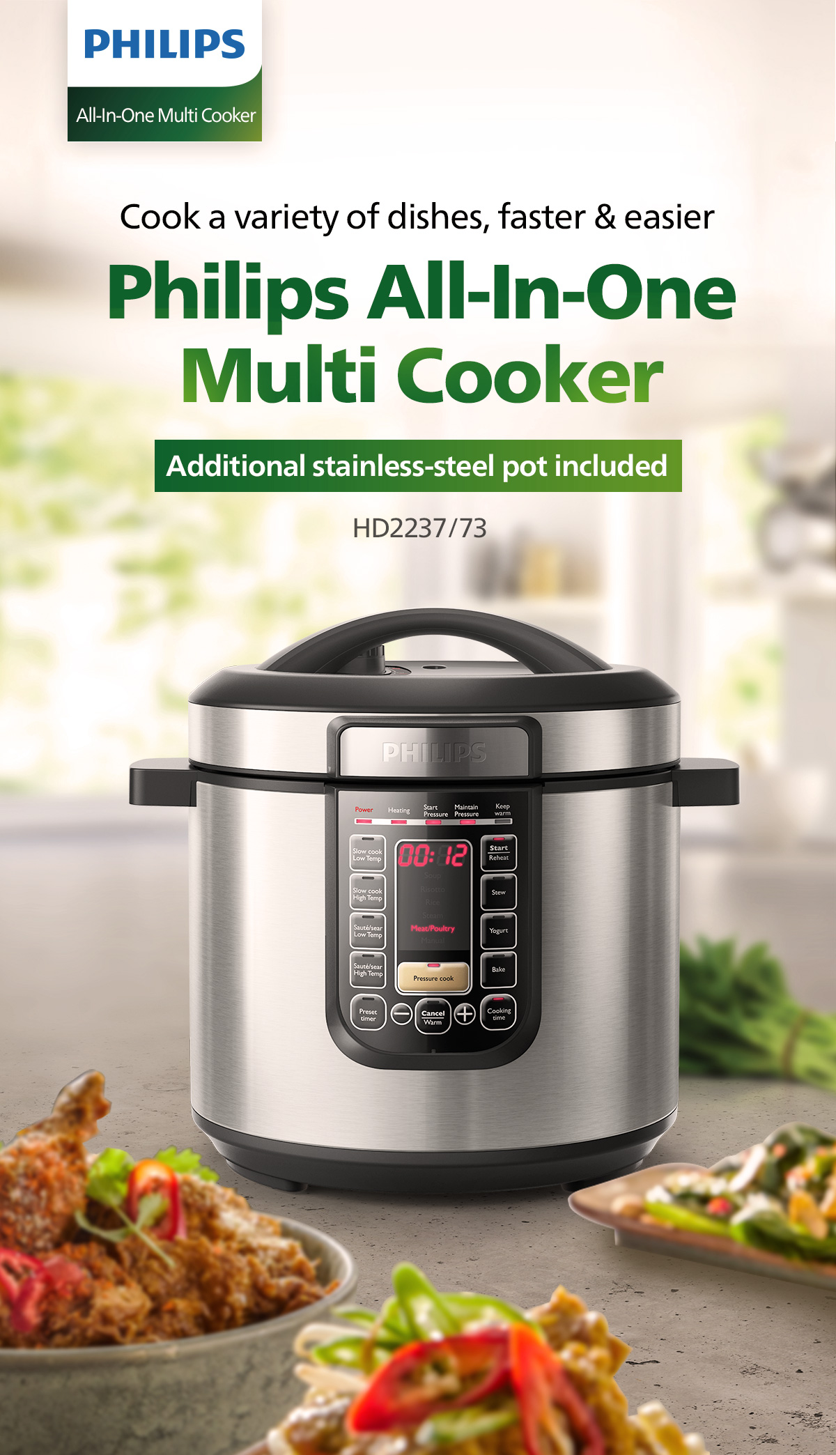 Philips Viva Collection All in One Multicooker HD2237 HD2237 73 Shopee Malaysia