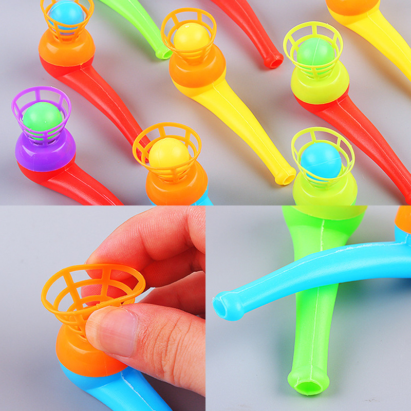 𝗦𝗠𝗢𝗢𝗧𝗛 𝗘𝗗𝗚𝗘 》Classic Plastic Blow Ball Suspension Toy Floating Tube ...