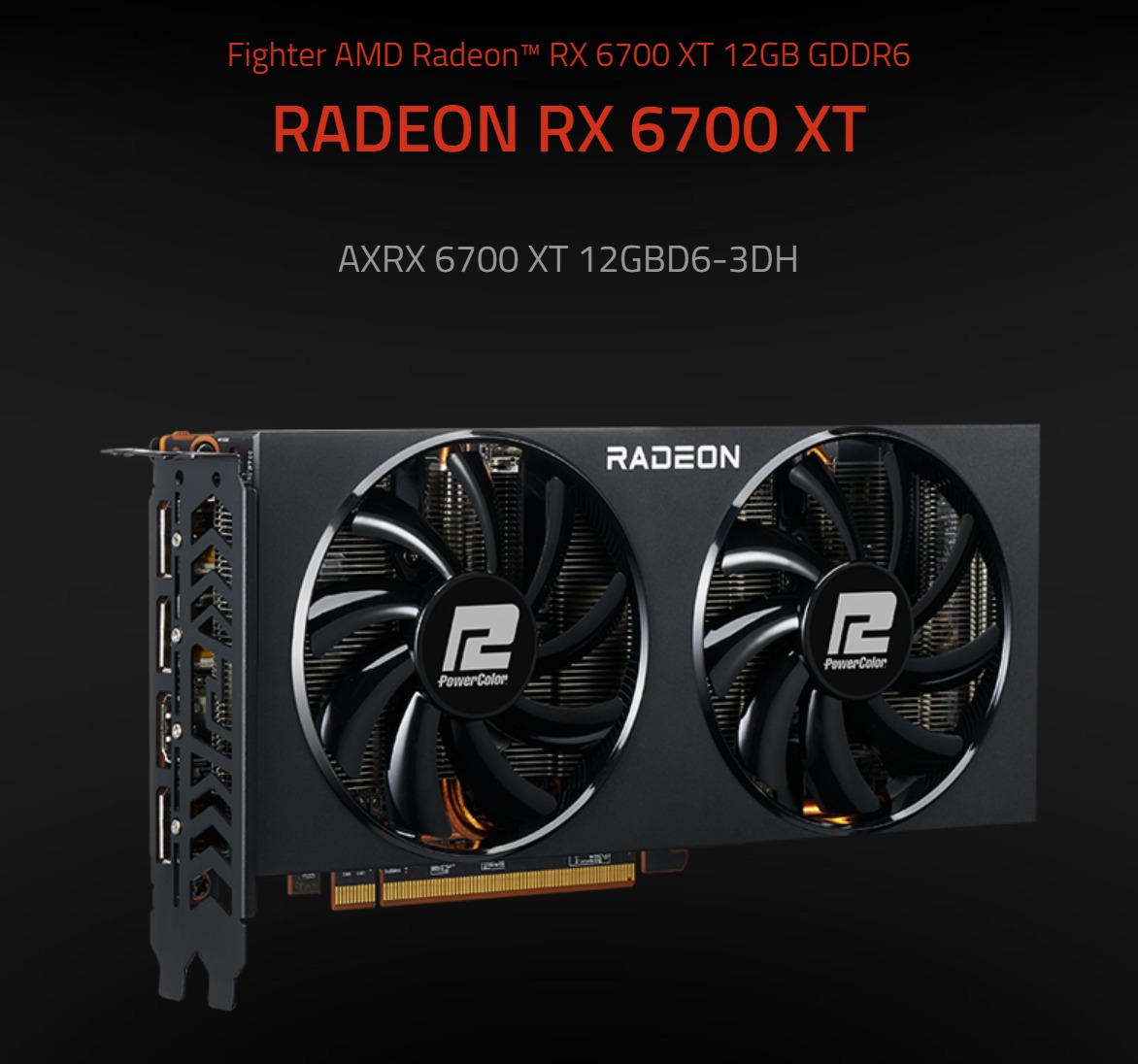 PowerColor RX 6700 XT FIGHTER 12GB GDDR6 AMD ATI Radeon RX6700 XT 12G ...
