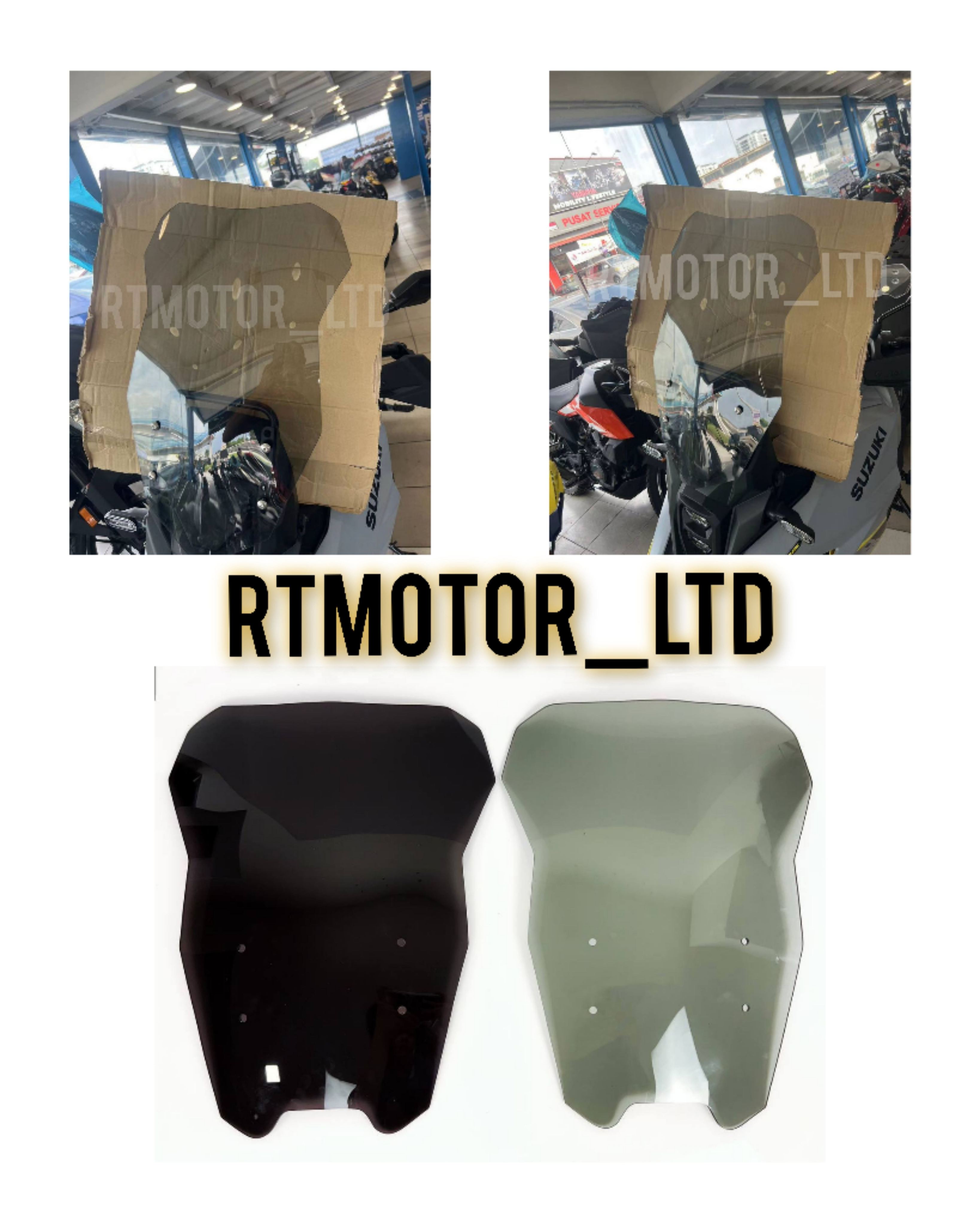 SUZUKI V STROM DE 800 VSTROM 800DE 45CM WINDSHIELD SMOKE BLACK ...