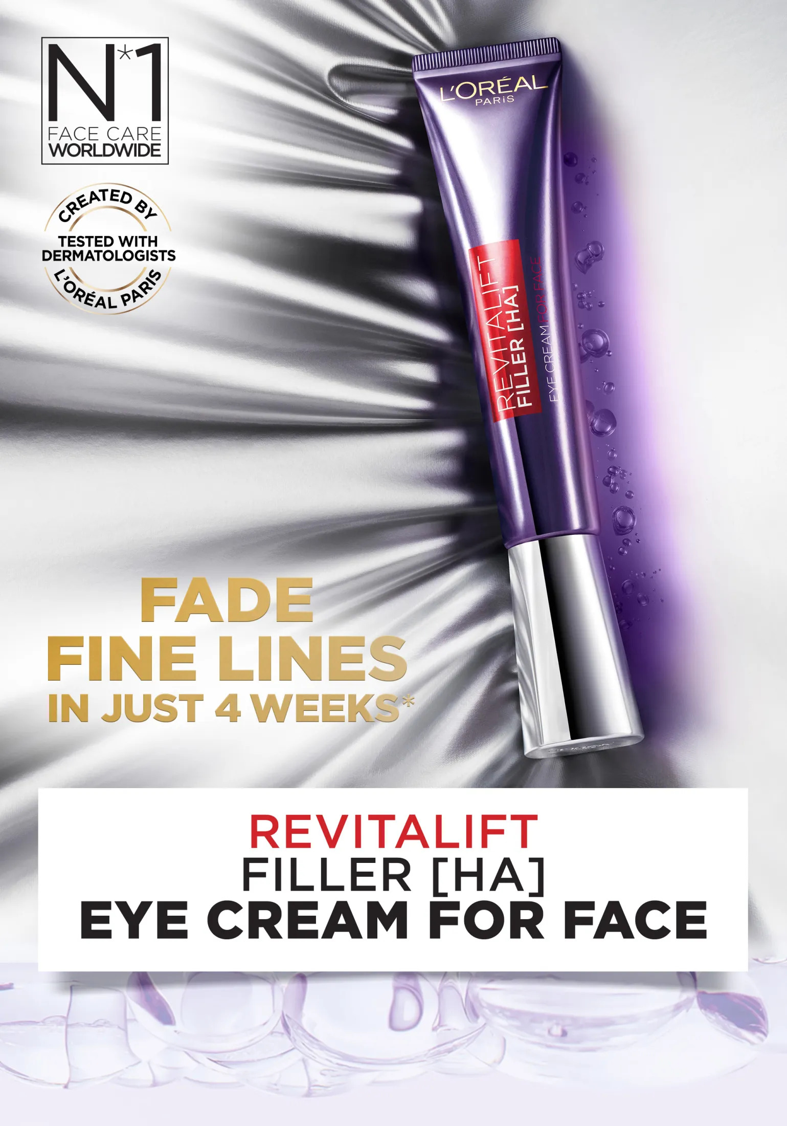 L'Oréal Paris Revitalift Filler Hyaluronic Acid Eye Cream For Face