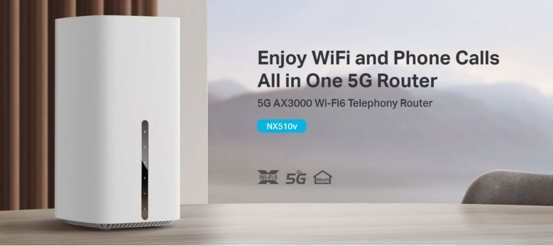 NX510v, 5G AX3000 Wi-Fi 6 Telephony Router